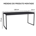 Mesa Para Computador Diretor 1,50 Preto
