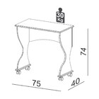 Mesa Para Computador Dobrável Com Rodízios 75cm 100% Mdf C27