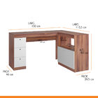 Mesa Para Computador Em L 150 X 80 Cm Mdp 3 Gavetas 2 Portas