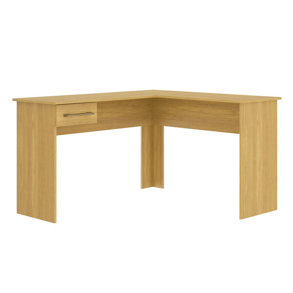 Mesa Para Computador Em L 1 Gaveta Carvalho Dakar - Moville