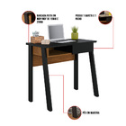 Mesa Para Computador Escrivaninha 01 Gaveta Click 90 Cm Preto