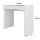 Mesa Para Computador Escrivaninha 1 Gaveta Alexia Branco - Aj