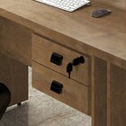 Mesa Para Computador Escrivaninha 2 Gavetas Eco 1200 Castanho