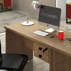 Mesa Para Computador Escrivaninha 2 Gavetas Eco 1200 Castanho