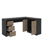 Mesa Para Computador Escrivaninha De Canto Espanha Preto/cast