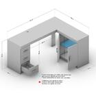 Mesa Para Computador Escrivaninha De Canto Espanha Preto/cast
