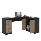 Mesa Para Computador Escrivaninha De Canto Espanha Preto/cast