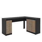 Mesa Para Computador Escrivaninha De Canto Espanha Preto/cast