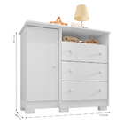 Mesa Para Computador Escrivaninha De Estudos 3 Prateleiras Br