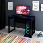 Mesa Para Computador Escrivaninha Gamer  Preto/azul