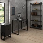 Mesa Para Computador Escrivaninha Industrial Porto 90cm Preto