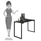 Mesa Para Computador Escrivaninha Porto 120cm Preto