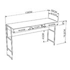 Mesa Para Computador Escrivaninha Steel Quadra Vermont Base M