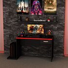 Mesa Para Computador Gamer 120cm Preto E Vermelho Preto/verme