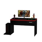 Mesa Para Computador Gamer 120cm Preto E Vermelho Preto/verme