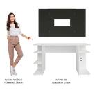 Mesa Para Computador Gamer E Painel Até 58 Madesa - Branco/pr