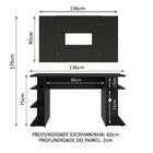 Mesa Para Computador Gamer E Painel Até 58 Madesa - Preto