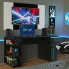 Mesa Para Computador Gamer E Painel Até 58 Madesa - Preto/bra