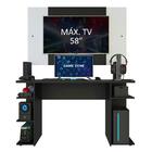 Mesa Para Computador Gamer E Painel Até 58 Madesa - Preto/bra