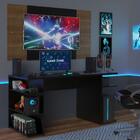 Mesa Para Computador Gamer E Painel Até 58 Madesa - Preto/rus