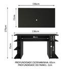 Mesa Para Computador Gamer E Painel Para Tv Até 50 Madesa - P