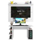 Mesa Para Computador Gamer E Painel Tv Madesa - Branco