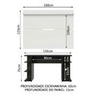 Mesa Para Computador Gamer E Painel Tv Madesa - Preto/branco