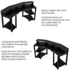 Mesa Para Computador Gamer Espaço Para 2 Monitores E Cpu Pret