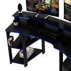 Mesa Para Computador Gamer Espaço Para 2 Monitores E Cpu Pret