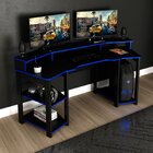Mesa Para Computador Gamer Espaço Para 2 Monitores E Cpu Pret
