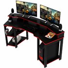 Mesa Para Computador Gamer Espaço Para 2 Monitores E Cpu Pret