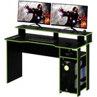 Mesa Para Computador Gamer Espaço Para 2 Monitores E Cpu Pret