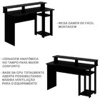 Mesa Para Computador Gamer Espaço Para 2 Monitores E Cpu Pret