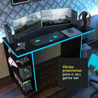 Mesa Para Computador Gamer Madesa 9409 - Preto/azul