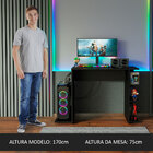 Mesa Para Computador Gamer Preta 9414 Madesa