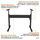 Mesa Para Computador Gamer Preta Com Regulagem De Altura Tamp