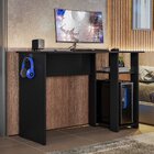 Mesa Para Computador Gamer Slim Escrivaninha Preto