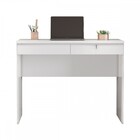 Mesa Para Computador Home Office 2 Gavetas Com Chave Branco -