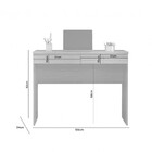 Mesa Para Computador Home Office 2 Gavetas Com Chave Branco -