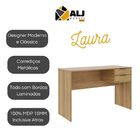 Mesa Para Computador - Home Office - Laura - Amêndoa Offwhite