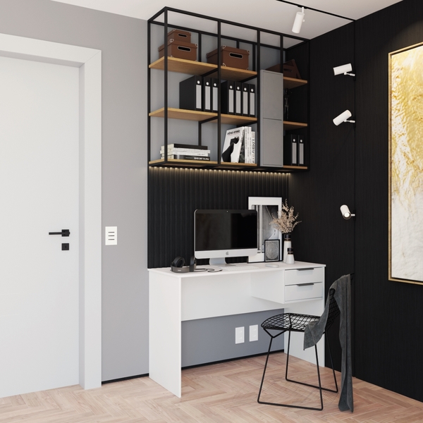 Mesa Para Computador - Home Office - Laura - Branco