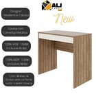 Mesa Para Computador - Home Office - New - Amêndoa Offwhite