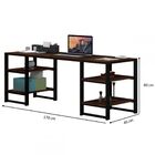 Mesa Para Computador Innovare 4 Prateleiras Preto/castanho/rú