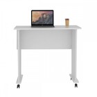 Mesa Para Computador Multiuso Dobrável Meli Com Rodízio Branc