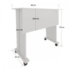 Mesa Para Computador Multiuso Dobrável Meli Com Rodízio Branc