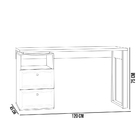 Mesa Para Computador Notebook 02 Gavetas 120 Cm Archie L05 Ca