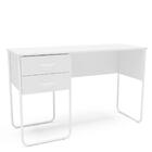 Mesa Para Computador Notebook 120cm 2 Gavetas Foster Branco -