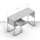 Mesa Para Computador Notebook 120cm 2 Gavetas Foster Branco -