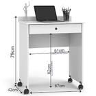 Mesa Para Computador Ou Notebook Com Gaveta E Rodízios Prisma