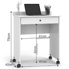 Mesa Para Computador Ou Notebook Com Gaveta E Rodízios Prisma